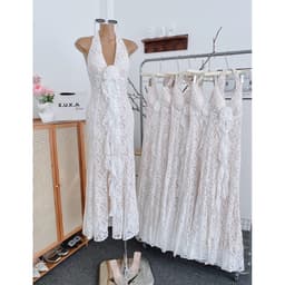 Xukadress- Váy dự tiệc sang chảnh, váy du lịch, váy ren cổ yếm, váy ren dự tiệc sang chảnh quyển rũ 8