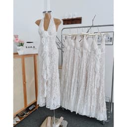 Xukadress- Váy dự tiệc sang chảnh, váy du lịch, váy ren cổ yếm, váy ren dự tiệc sang chảnh quyển rũ 9
