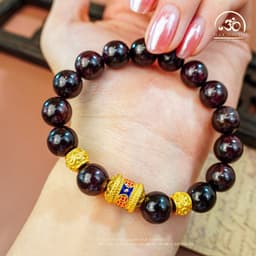 Ngọc Đan Tâm - Vòng Tay Đá Garnet 10mm 3A Phối Charm Lu Thống - Mệnh Hoả & Mệnh Thổ 2