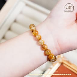 Ngọc Đan Tâm - Vòng Tay Thạch Anh Tóc Vàng Đồng Trục VIP 8mm - Mệnh Thổ & Mệnh Kim 3