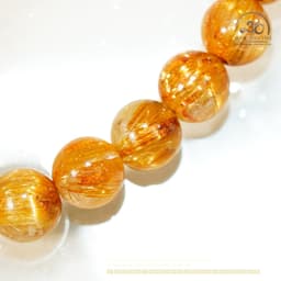 Ngọc Đan Tâm - Vòng Tay Thạch Anh Tóc Vàng Đồng Trục VIP 8mm - Mệnh Thổ & Mệnh Kim 6