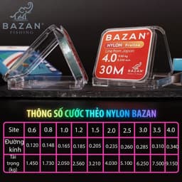 Cước Thẻo Bazan Nylon Chính Hãng. Cước Làm Thẻo Câu Đài [ 30M ] Cao Cấp Chất Lượng 2