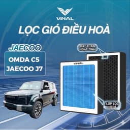 [BẢO HÀNH 2 THÁNG] Lọc Gió Điều Hòa Ô Tô  Omoda J7,Jaecoo C5 Than Hoạt Tính Màng HEPA - VINAL làm sạch không khí cabin 1