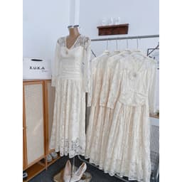 Xukadress_ Đầm ren kem dài phối ren dự tiệc – Váy ren nữ cao cấp sang chảnh thanh lịch 9