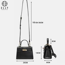 [Tặng hộp 20.10] Túi xách nữ ELLY EL332 túi đeo chéo đeo vai xách tay da tổng hợp cao cấp thời trang 5