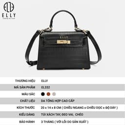 [Tặng hộp 20.10] Túi xách nữ ELLY EL332 túi đeo chéo đeo vai xách tay da tổng hợp cao cấp thời trang 4