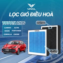 Lọc Gió Điều Hòa Ô TÔ Vios, IInnov, Altis, Raize, Fortuner, Corolla Cross VINAL Cao Cấp Lọc Bụi Mịn, khử mùi 1