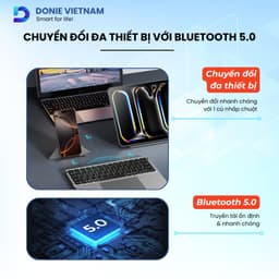 [Bản Gấp Gọn] Bàn phím iPad Bluetooth tích hợp Bao da cao cấp Donievietnam BH 3 Tháng H01 4