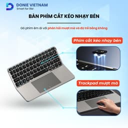 [Bản Gấp Gọn] Bàn phím iPad Bluetooth tích hợp Bao da cao cấp Donievietnam BH 3 Tháng H01 7