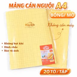 Màng Cán Nguội A4 Bóng/Mờ – 20 Tờ/Tập –Decal Can Ảnh, Sticker, Chống Nước, Không Bọt Khí, Dễ Dán 4