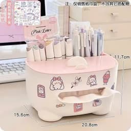 Hộp đựng khăn giấy đa năng để bàn, có giá đỡ điện thoại – dùng cho đầu giường, bàn trà, bàn trang điểm, bàn học. 2