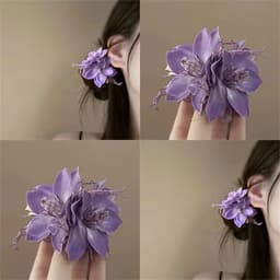[HOT TREND] Kẹp Tóc Hoa Nhài Tím Mộng Mơ– Phụ Kiện Tóc Nữ Điệu Đà Style Trung Hoa/Hàn Quốc 1