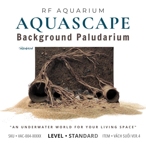 Layout Vách Suối Ver.4 Có Hang Tròn | Chế Tác Từ Nguyên Liệu Tự Nhiên | RF Aquarium