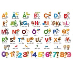 Decal Dán Tường Bảng Chữ Cái Tiếng Việt 1