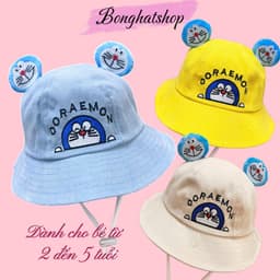 Nón bucket nón tai bèo nón vành trẻ em DOREMON/ DOREAMON cho bé trai bé gái từ 2 đến 5 tuổi 1