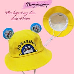 Nón bucket nón tai bèo nón vành trẻ em DOREMON/ DOREAMON cho bé trai bé gái từ 2 đến 5 tuổi 5