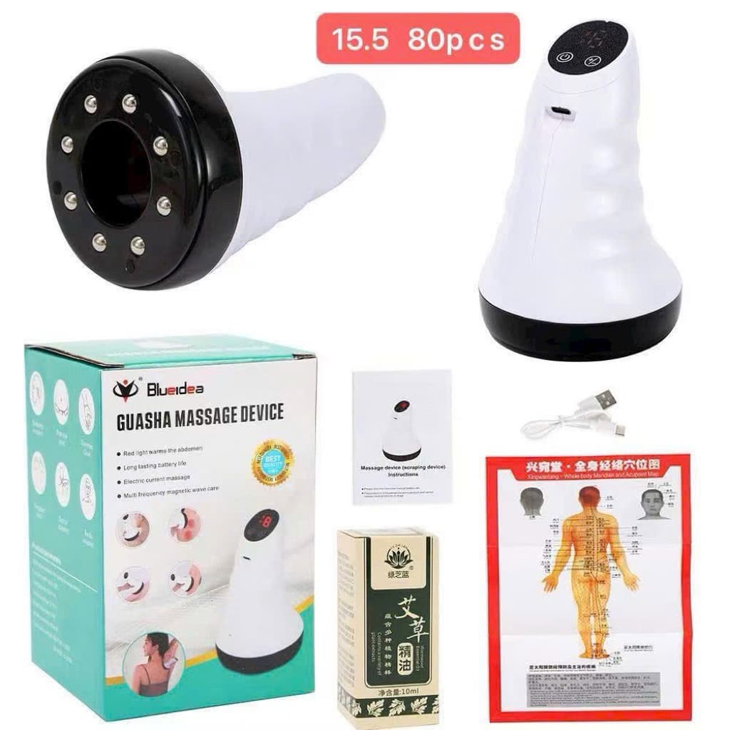 Máy Cạo Gió Giác Hơi Điện Tử Cầm Tay 8 Bi Từ Tính Đa Năng (a minh)