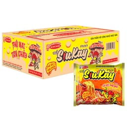 Thùng 24 Gói Mì Siu Kay Vị Hải Sản Bò Cay Gà Cay Phô Mai - Mì SiuKay mì cay 7 cấp độ Siêu Cay 3