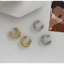 Bông Tai, Khuyên Tai Nữ Mạ Vàng Bạc Ocean Charm Phong Cách Âu Mỹ - Phụ Kiện Trang Sức Bông Tai 3