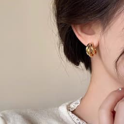 Bông Tai, Khuyên Tai Nữ Mạ Vàng Bạc Ocean Charm Phong Cách Âu Mỹ - Phụ Kiện Trang Sức Bông Tai 6