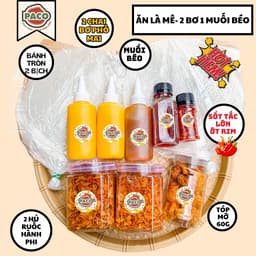[ BEST SELLER] combo ăn là mê 10 món PACO gồm bánh tráng ruốc hành phi BƠ PHÔ MAI kèm muối béo kèm sốt-ăn vặt thịnh hành 3
