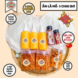 [ BEST SELLER] combo ăn là mê 10 món PACO gồm bánh tráng ruốc hành phi BƠ PHÔ MAI kèm muối béo kèm sốt-ăn vặt thịnh hành 4