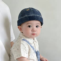 Mũ Bé Hàn Quốc Thời Trang Xuân Thu Hè Chống Nắng Chống Gió Denim Gấu Ấm Áp Bảo Vệ Tai Cho Bé Trai, Bé Gái 1