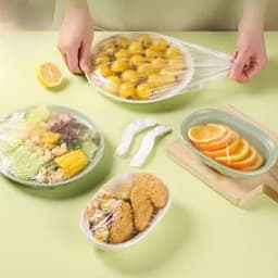 Combo túi bọc thực phẩm trong suốt co giãn tốt bảo vệ thức ăn trong tủ lạnh và kể cả ngoài 2