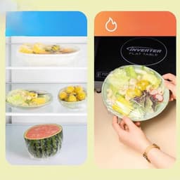 Combo túi bọc thực phẩm trong suốt co giãn tốt bảo vệ thức ăn trong tủ lạnh và kể cả ngoài 3