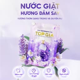 Nước Giặt Xả Đa Sắc TOPGIA Hương Huyền Diệu 2L Đánh Tan Vết Bẩn Lưu Hương 72H Giặt Sạch Mềm Vải Giặt Tay Giặt Máy 3
