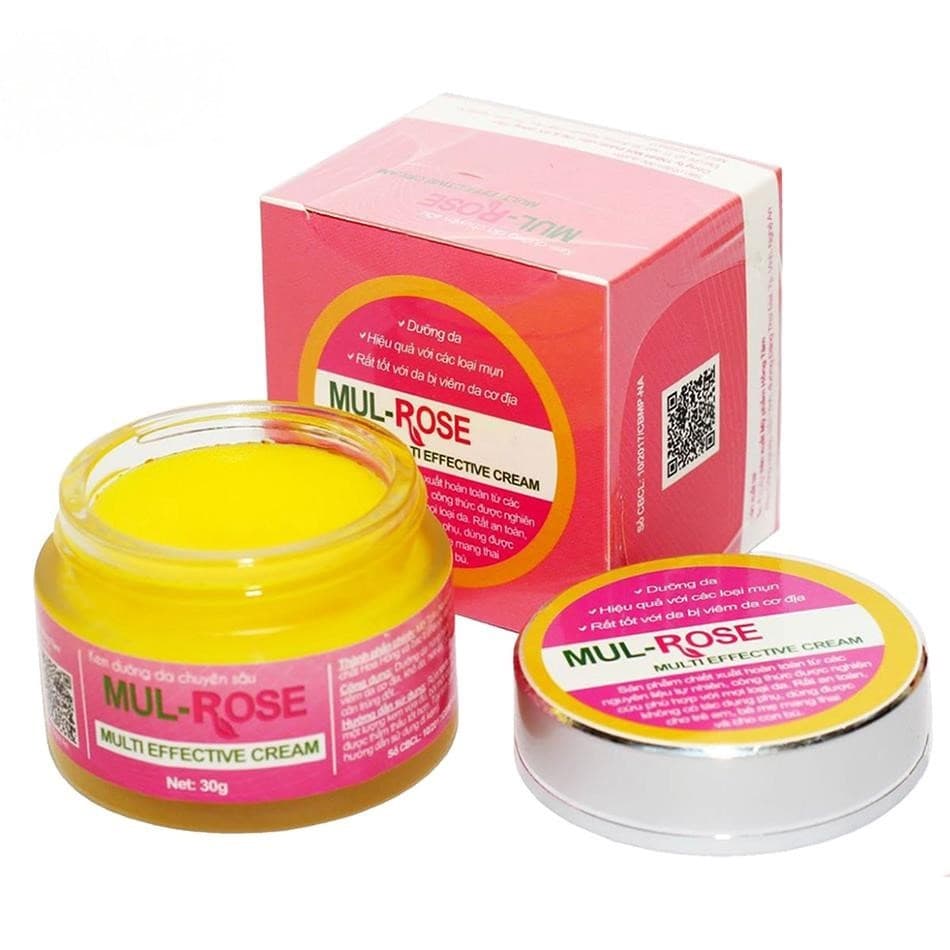 Kem nghệ Mul rose lọ 30gr. Dưỡng da, mờ thâm rạn, Hỗ trợ các vấn đề về da như bỏng, thuỷ đậu, mụn, viêm da