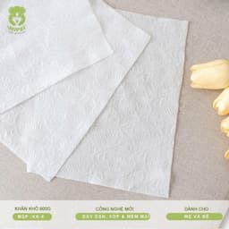 Khăn vải khô đa năng Mipbi cao cấp gói lớn tiết kiệm - mềm mại an toàn cho bé và cả gia đình 7