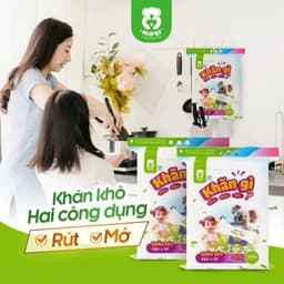 Khăn vải khô đa năng Mipbi cao cấp gói lớn tiết kiệm - mềm mại an toàn cho bé và cả gia đình 5