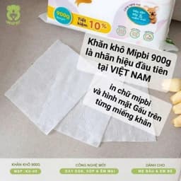 Khăn vải khô đa năng Mipbi cao cấp gói lớn tiết kiệm - mềm mại an toàn cho bé và cả gia đình 6