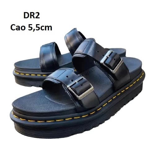 Dép hai quai ngang thời trang 2026 đế doctor cao 5cm tăng chiều cao đế khâu toàn bộ chắc chắn DR2
