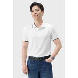 Áo polo nam cộc tay GENVIET JEANS slimfit cotton co giãn thấm hút mồ hôi dễ phối đồ 9203 2