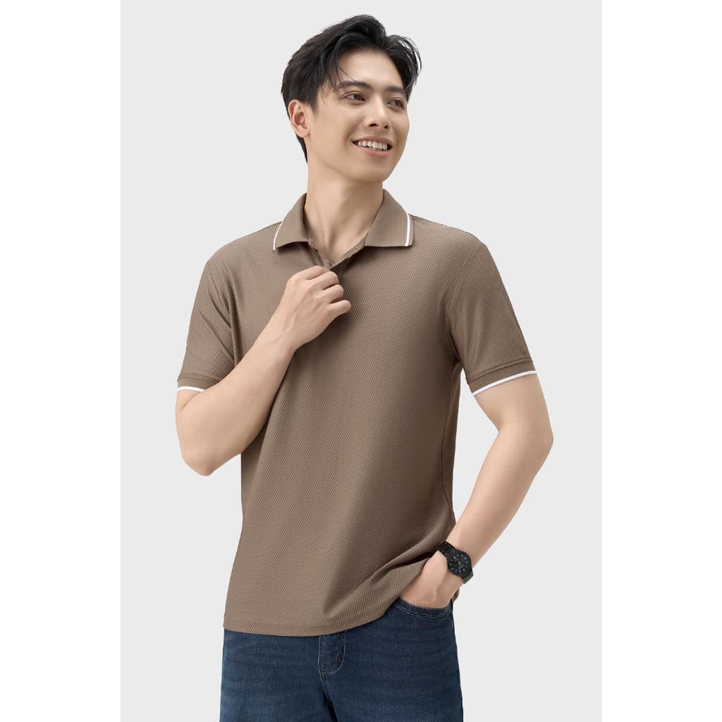 Áo polo nam cộc tay GENVIET JEANS slimfit cotton co giãn thấm hút mồ hôi dễ phối đồ 9203