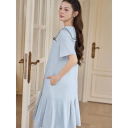 [DEAL T4] Váy bầu xinh sang chảnh phối viền kiểu thủy thủ, Váy bầu xinh mùa hè thiết kế Lymmom VB202 5