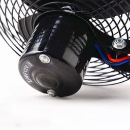 Quạt Đen 12-24v Kẹp Trên Ô Tô, Xe Tải Với Lồng Sắt Cao Cấp Thiết Kế Nhỏ Gọn Bán Kính 22cm 8