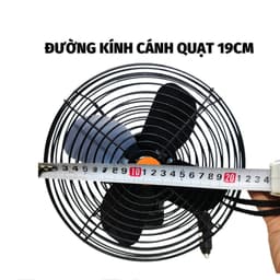 Quạt Đen 12-24v Kẹp Trên Ô Tô, Xe Tải Với Lồng Sắt Cao Cấp Thiết Kế Nhỏ Gọn Bán Kính 22cm 4