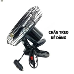 Quạt Đen 12-24v Kẹp Trên Ô Tô, Xe Tải Với Lồng Sắt Cao Cấp Thiết Kế Nhỏ Gọn Bán Kính 22cm 5