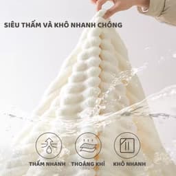 Khăn Tắm Siêu Thấm Hút Dài 1M4 Sợi Bông Cao Cấp, Mềm Mịn Dày Dặn Không Rụng Lông 5