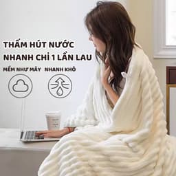 Khăn Tắm Siêu Thấm Hút Dài 1M4 Sợi Bông Cao Cấp, Mềm Mịn Dày Dặn Không Rụng Lông 2