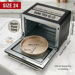 Khay nướng bánh Pizza chống dính, khay nướng nồi chiên không dầu NCKD 8
