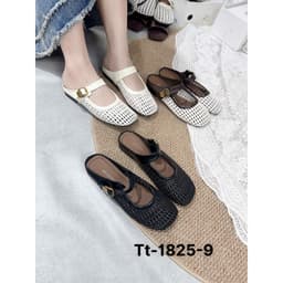 Sandal sục rọ lưới mũi tròn vintage quai chun thoáng khí Giày Sục Rọ Đan Phối Khuy Hàng Cao Cấp Full Hộp 9