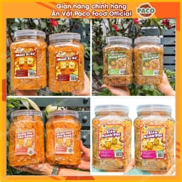 [SIÊU HÀNH PHI] 600g bánh tráng trộn Set 2 hủ lớn siêu hành phi/xì ke/đậm vị hành phi tỏi chà bông-tổng hợp ăn vặt ngon 1