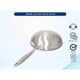 Quánh/chảo inox 32cm cán dài vân đá – chống dính, chảo sâu lòng chiên xào cao cấp, bền đẹp 4