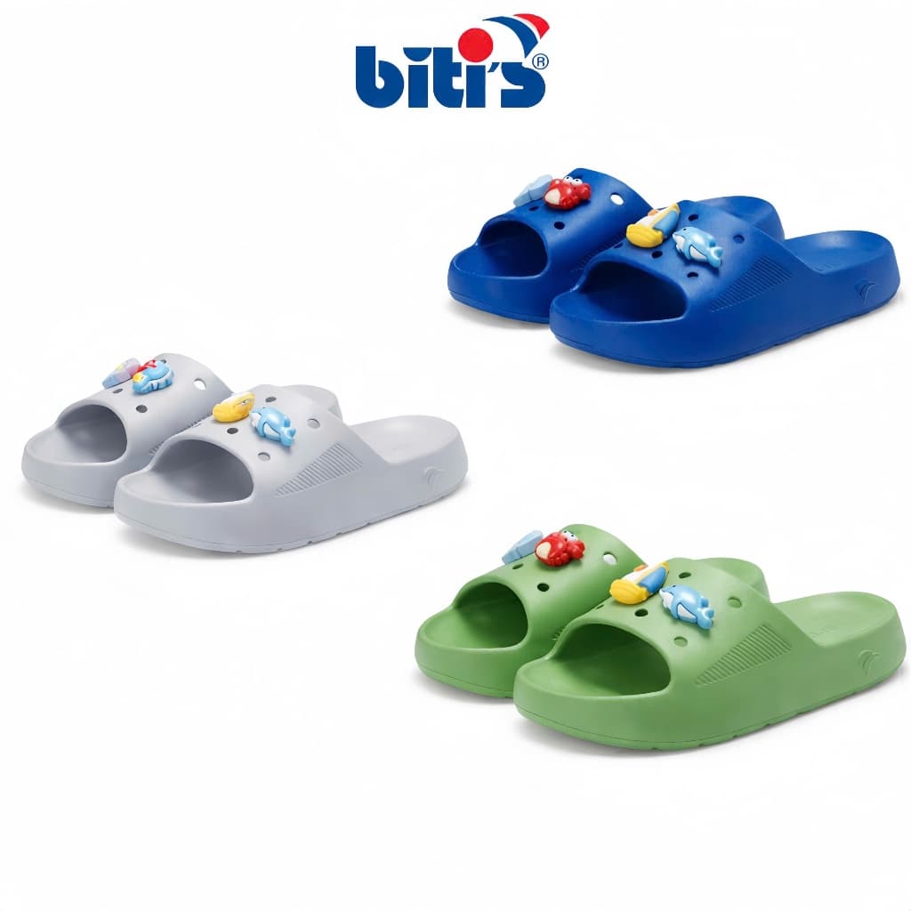Dép lê bé trai Biti's size 24-28 dép nhựa EVA đúc trẻ em siêu nhẹ chống trơn gắn sticker BEB0075