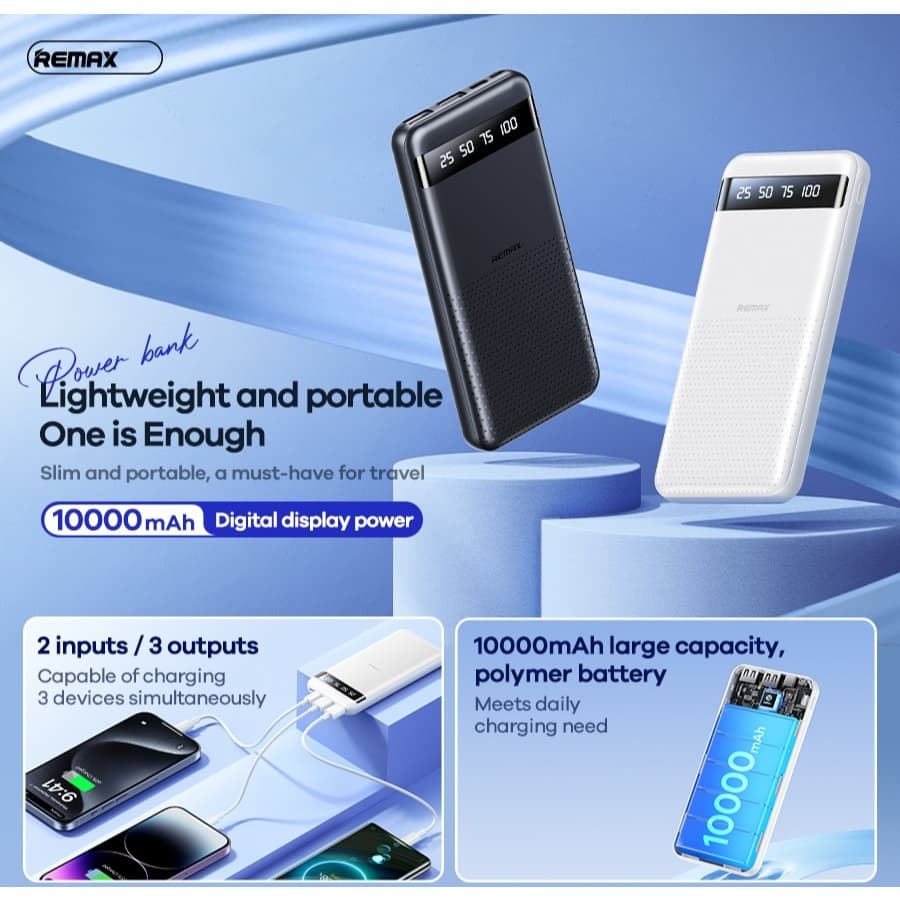 Pin dự phòng sạc nhanh 2.4A Remax RPP-10 10.000mah