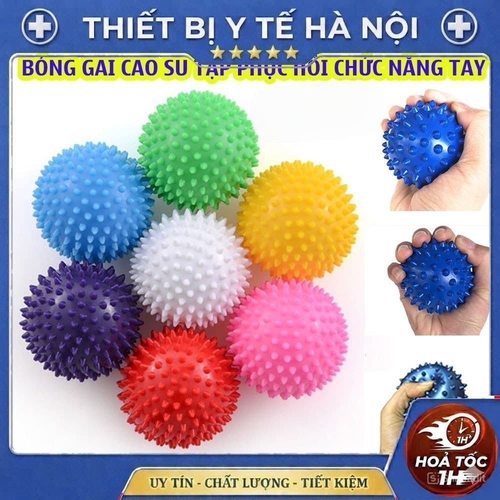 Bóng Gai Cao Su Tập Tay Phục Hồi Chức Năng Sau Tai Biến - Bóng Gai Massage cho bé